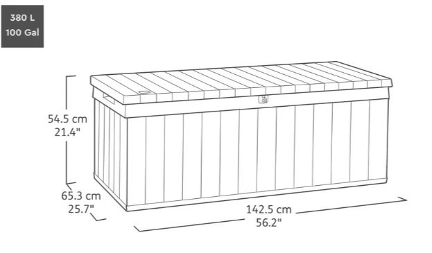 Сундук Дарвин (Darwin Box 380L) 380 л, коричневый