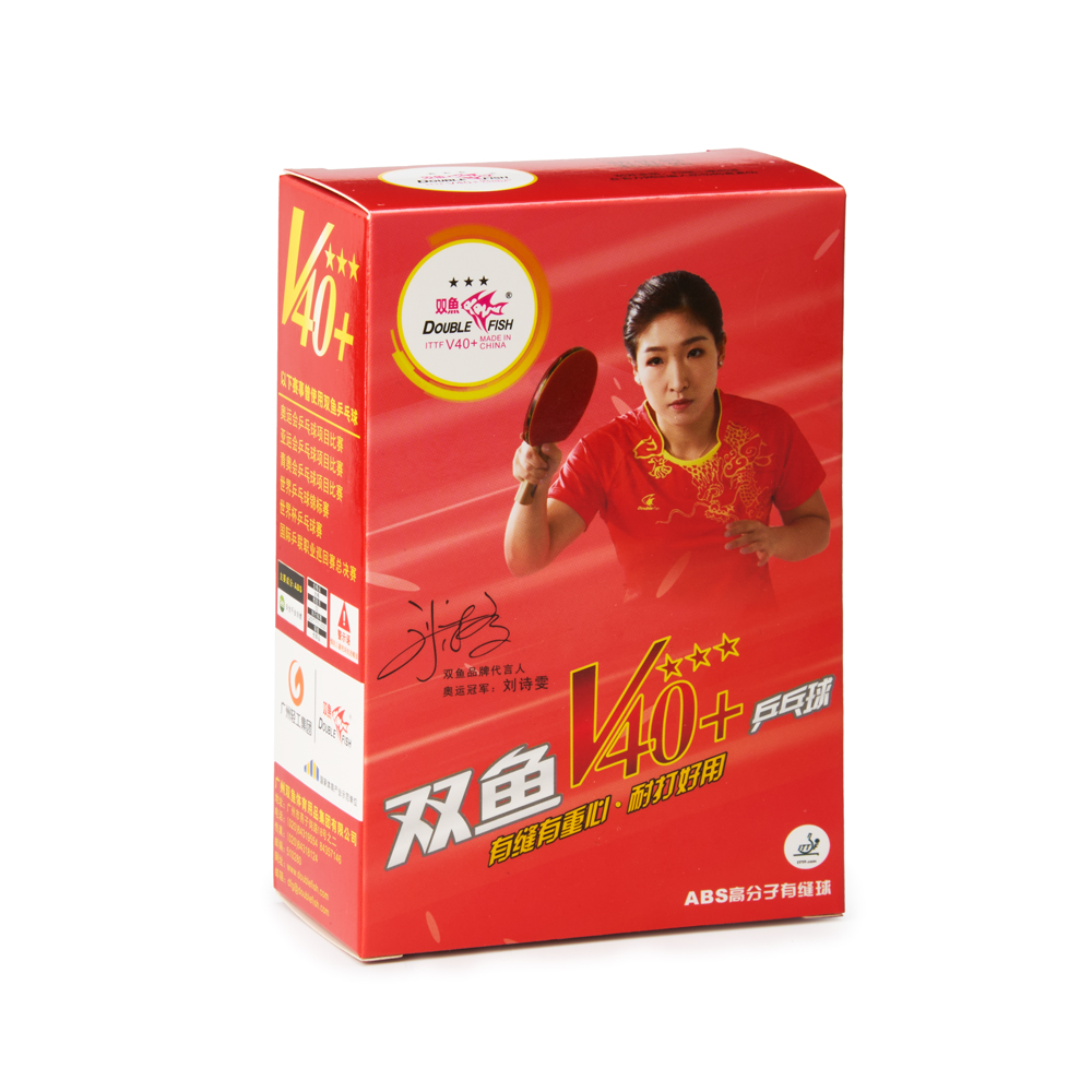 Мяч для настольного тенниса Double Fish 3*** , профессиональный. ITTF Approved, 6шт V111F белый