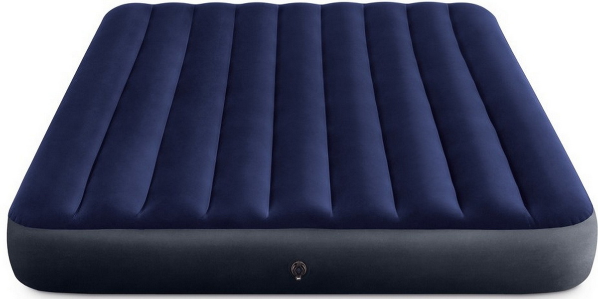 Надувной матрас Intex Classic Downy Airbed Fiber-Tech, 152х203х25см 64759