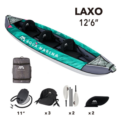 Надувная байдарка 380x90см, весла, сиденья, киль, сумка, до 210кг Aqua Marina Laxo-380 1 LA-380
