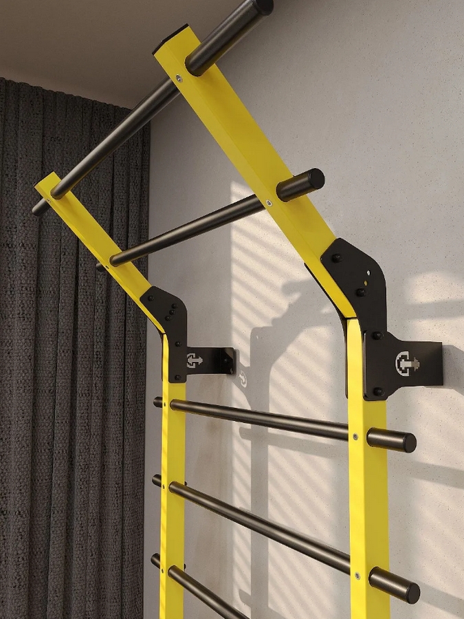 Профессиональная шведская стенка с турником Domsen Fitness Ds57 YELLOW