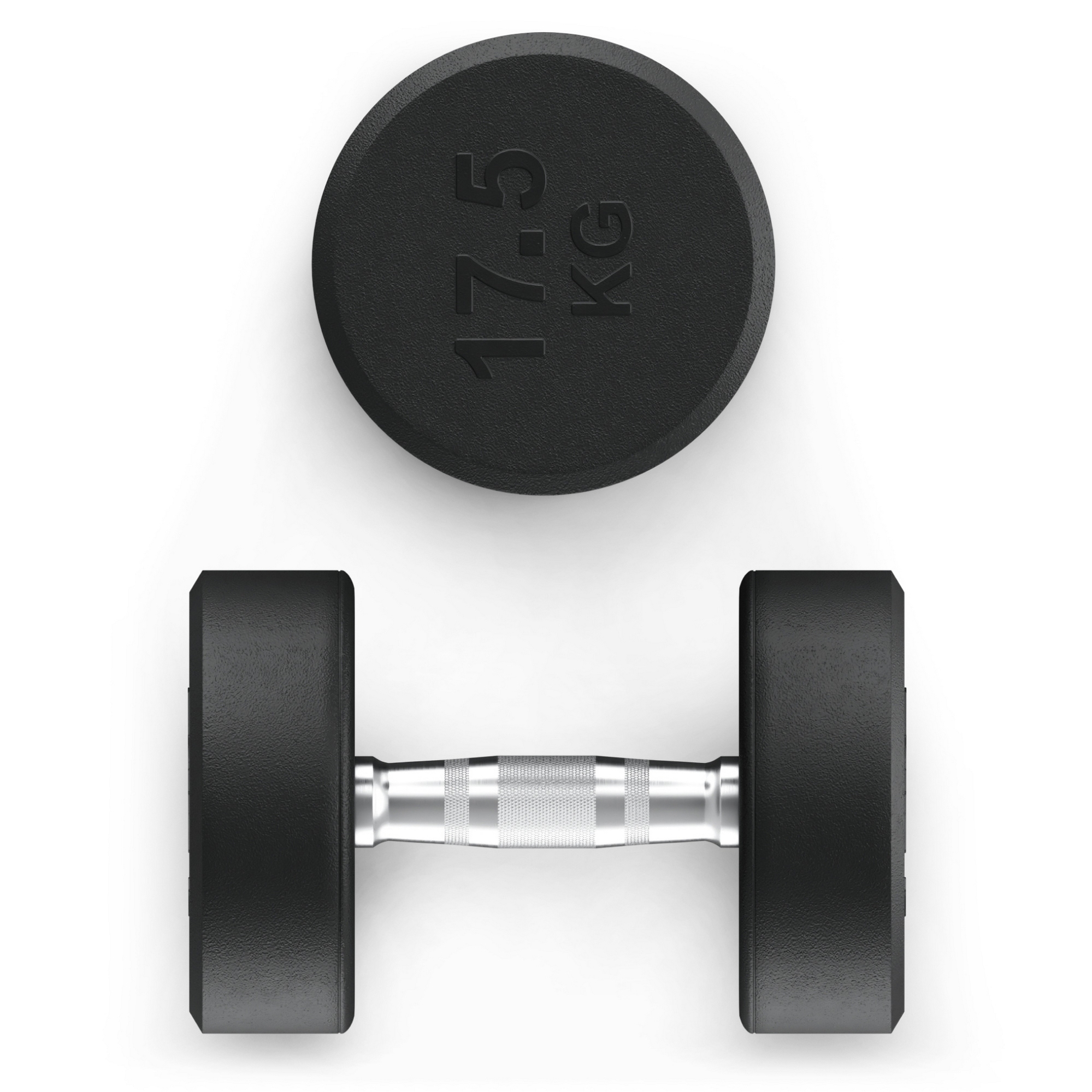 Гантель круглая обрезиненная 17,5 кг UnixFit PRO DBRND17_5PBKx2 2 шт