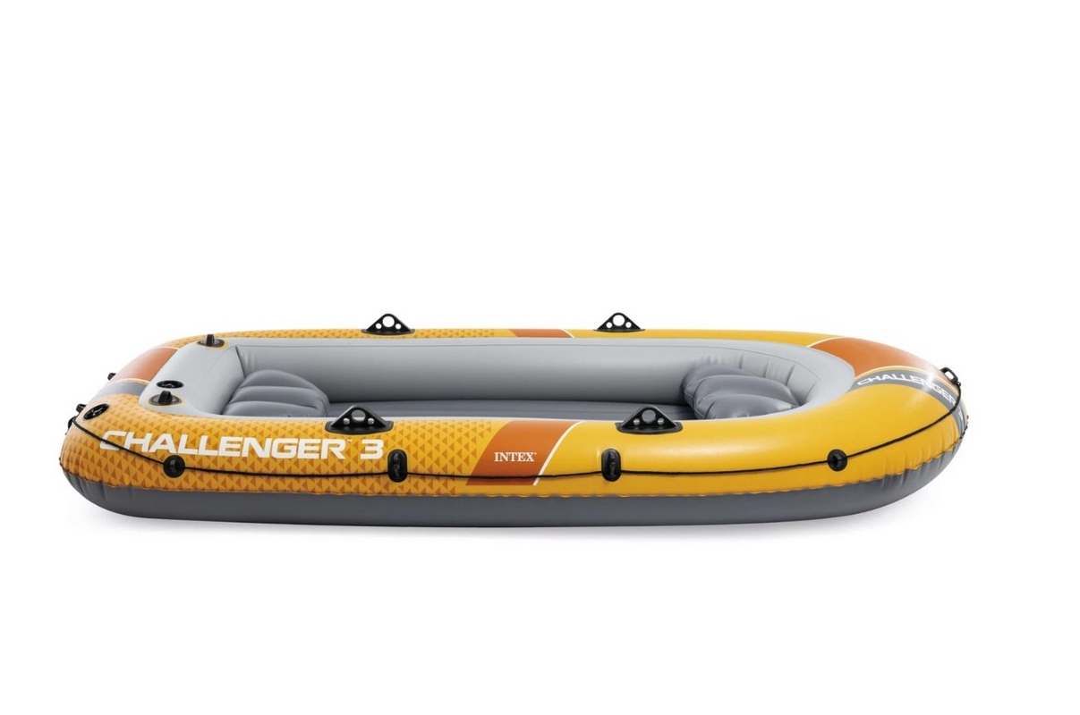 Надувная лодка Challenger 3 295х137х43см, алюм.вёсла 122см, насос 68614, до 320кг Intex 66313