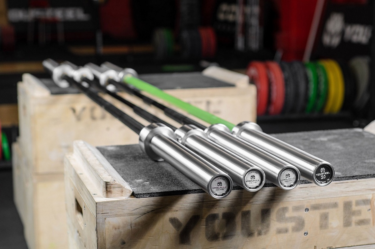 Гриф Power bar 20kg YouSteel D27, L2300, хром+ хром