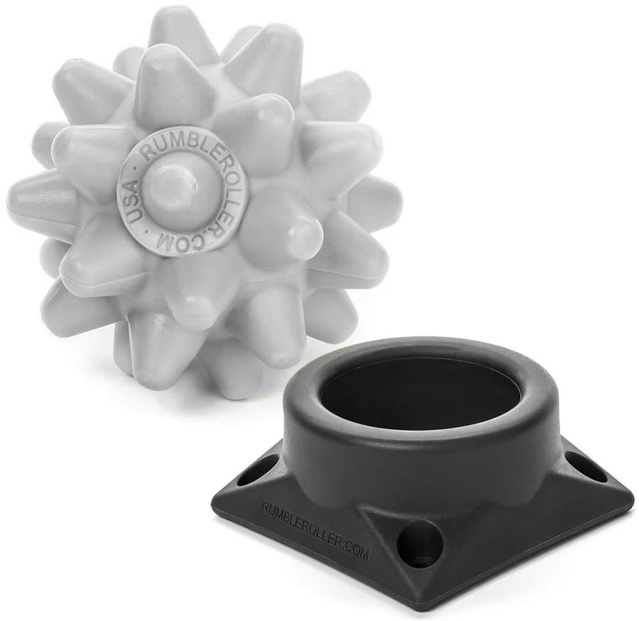 Массажный мяч с подставкой, стандартный RumbleRoller Original Beastie Ball RR\BOA\GY-00-00 серый