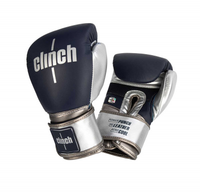 Перчатки боксерские Clinch Prime 2.0 C152 темносине-серебристый