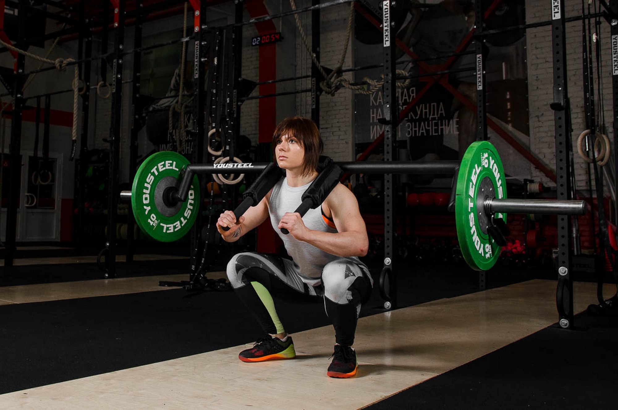 Гриф Безопасный (Хэдфилда) для приседа Yousteel Safety Squat Bar 20кг