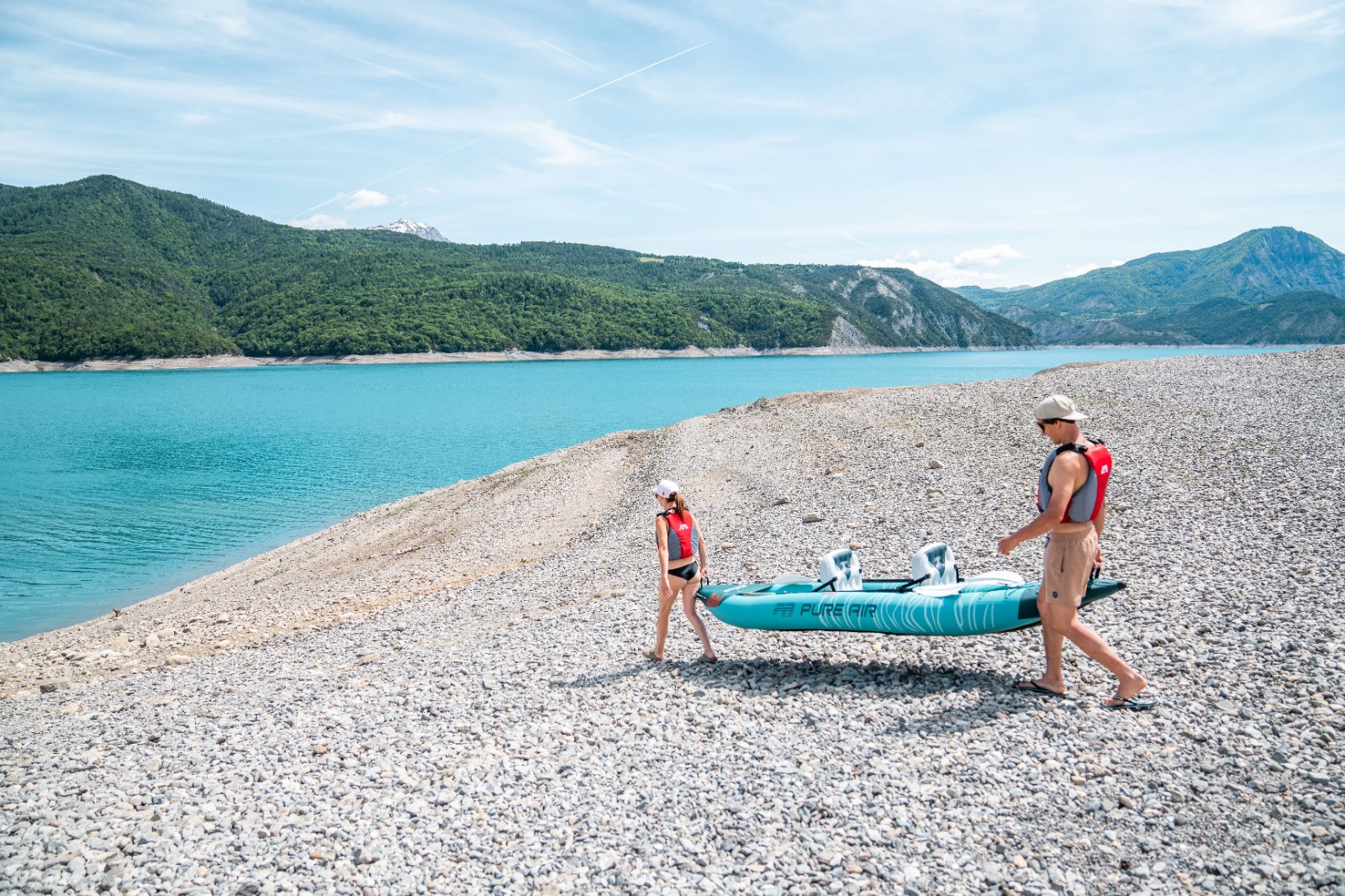 Надувная байдарка Kayak Glider-412 412x83х42см, весла, сиденья, киль, до 180кг Aqua Marina Glider-412 PA-25GD02