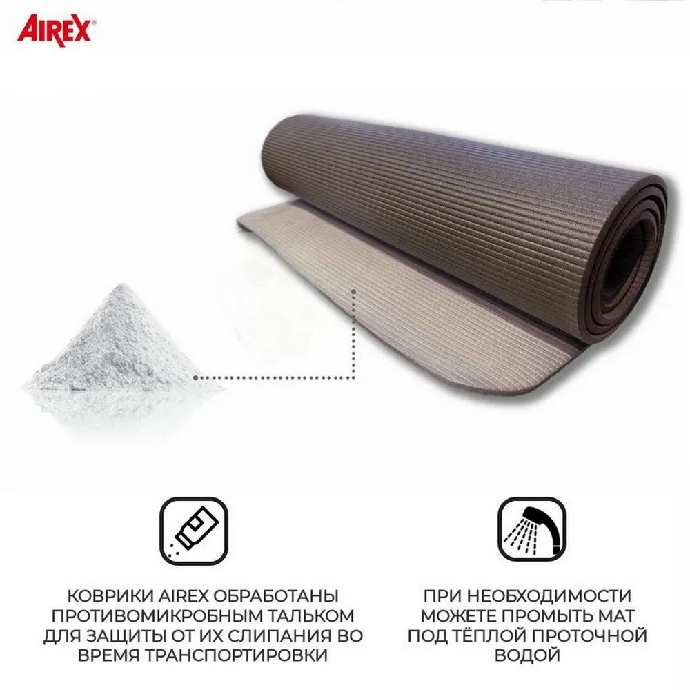 Коврик гимнастический 100x50x1см Airex Fitline100 темно-серый
