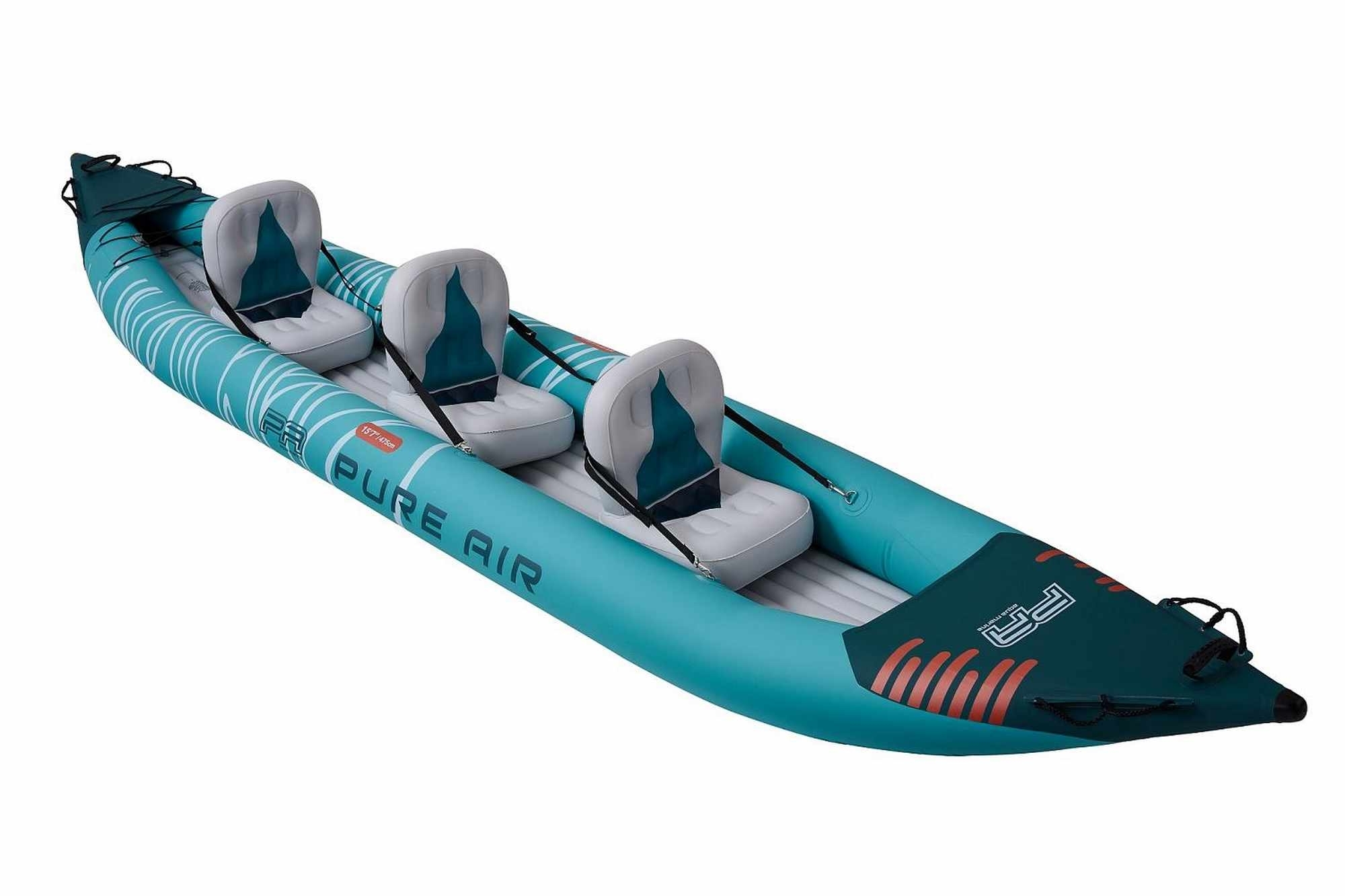 Надувная байдарка Kayak Glider-475 475x83х42см, 3 весла, 3 сиденья, киль, до 230кг Aqua Marina Glider-475 PA-25GD03