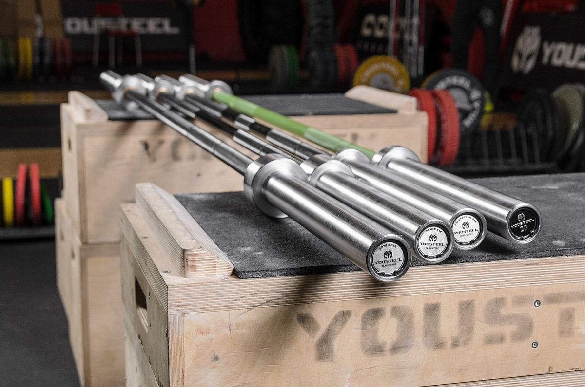 Гриф Power bar 20kg YouSteel D27, L2300, хром+ хром