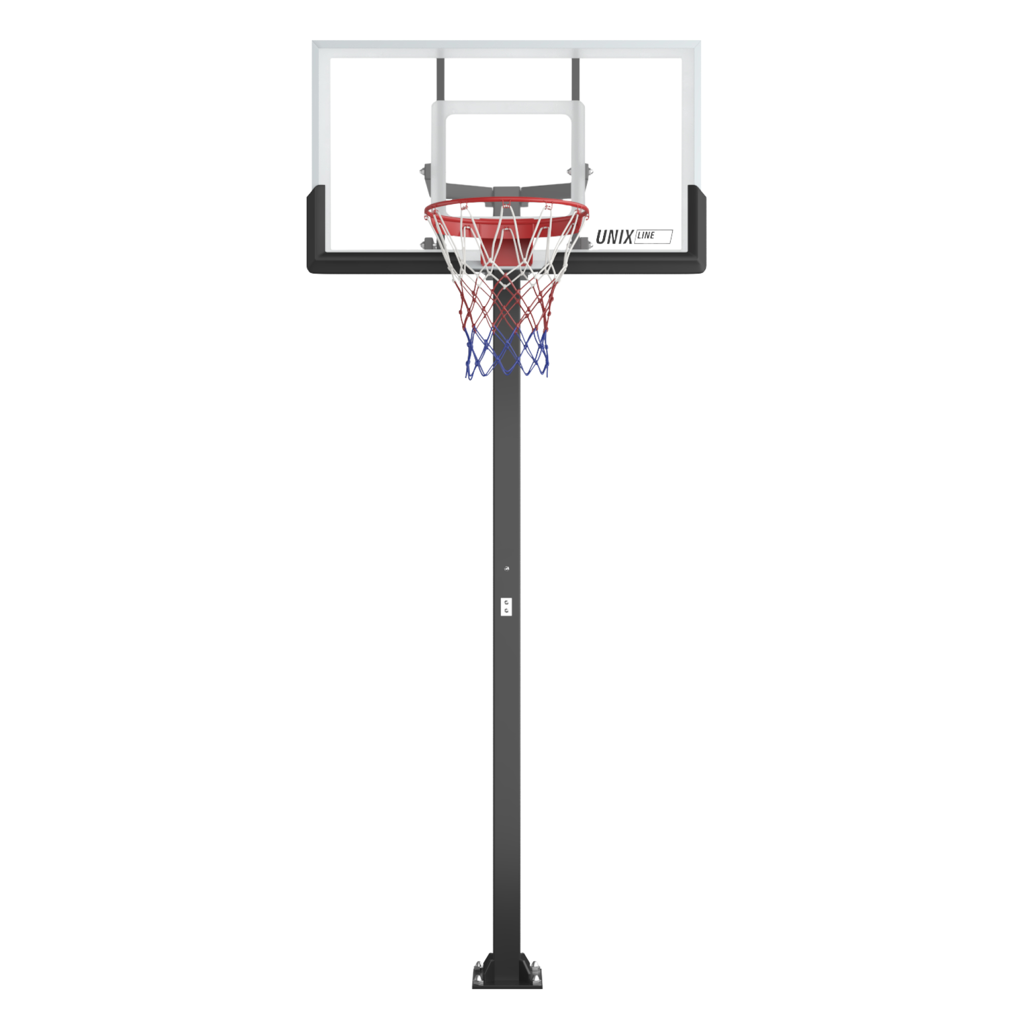 Баскетбольная стойка стационарная 54"x32" R45 H230-305см Unix Line B-Stand-TG BSTSSTPR305_54TGBK