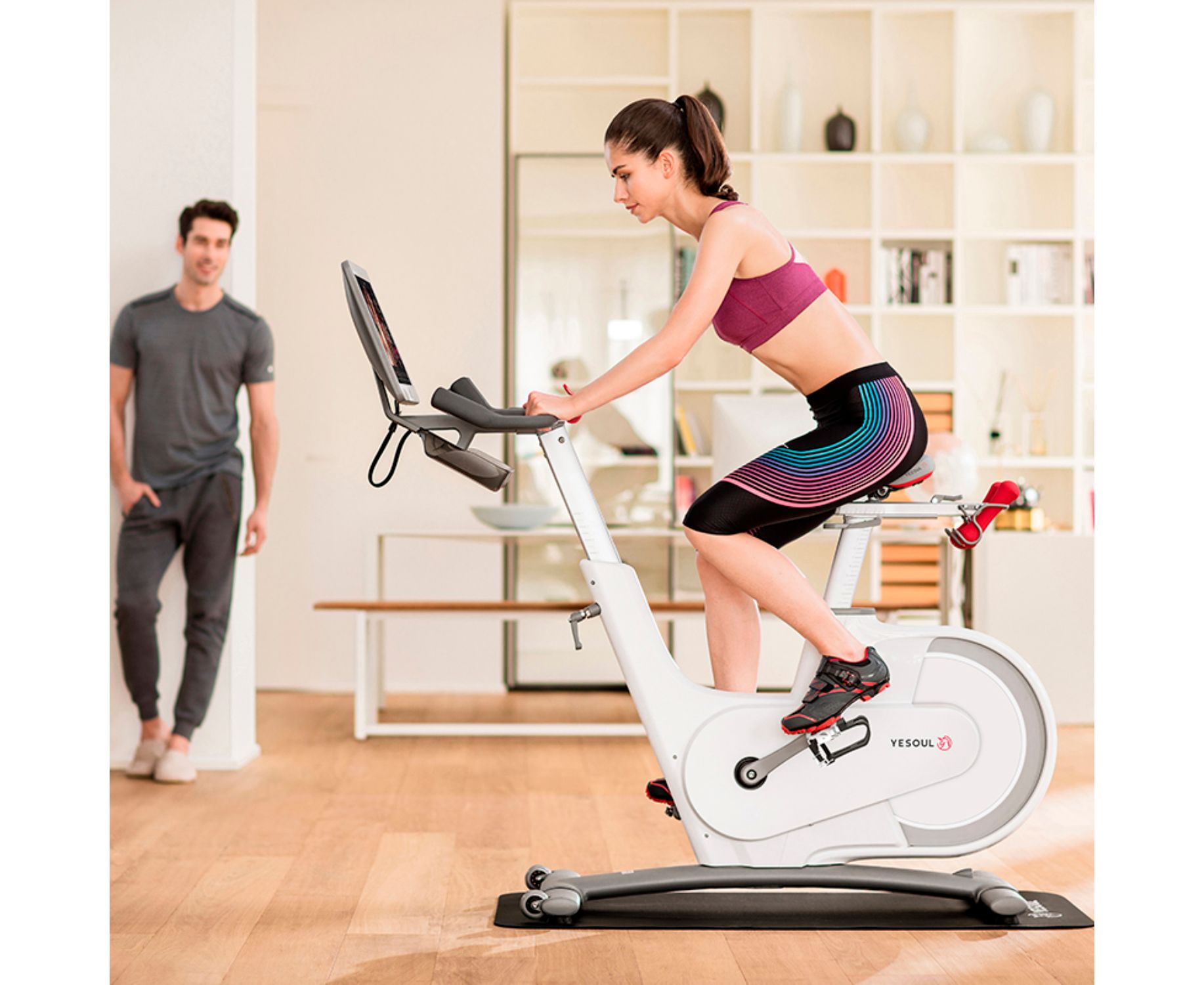Велотренажер Yesoul Smart Spinning bike V1 PLUSE белый