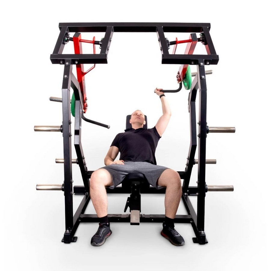 Плечевой Жим Protrain PP121 на свободных весах, черно-красный | Premium Fitness