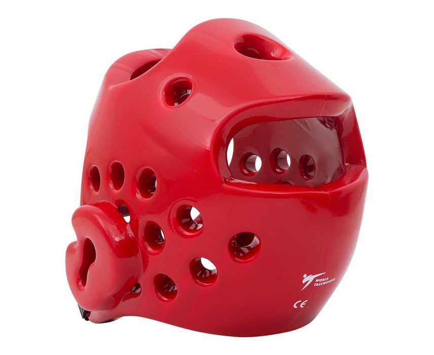 Шлем для тхэквондо Adidas Head Guard Dip Foam WT красный adiTHG01