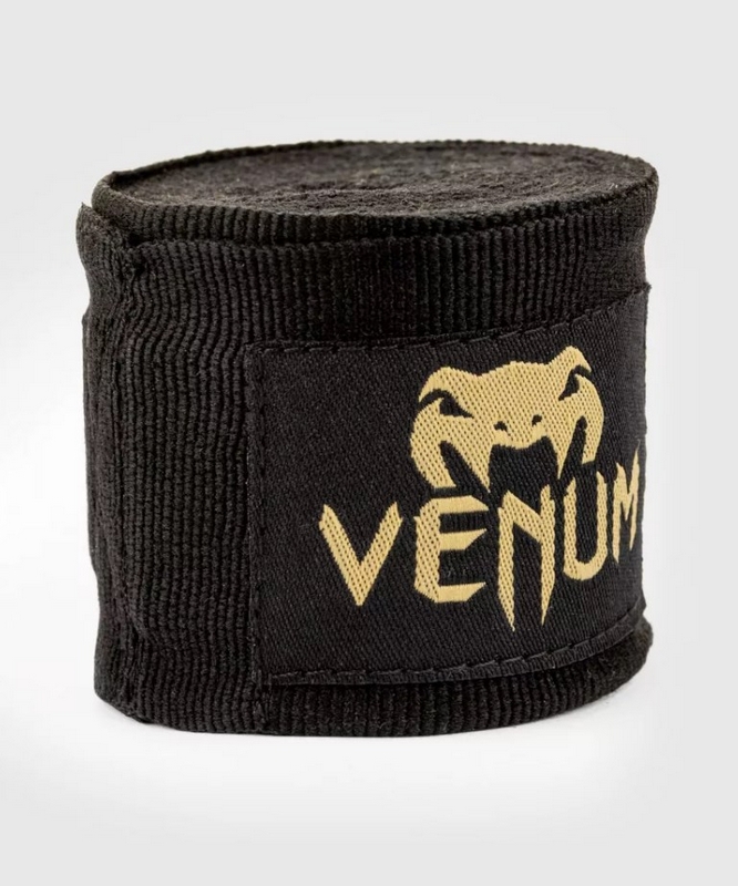 Бинты 400 см Venum Kontact VENUM-0429-126 черный\золотой