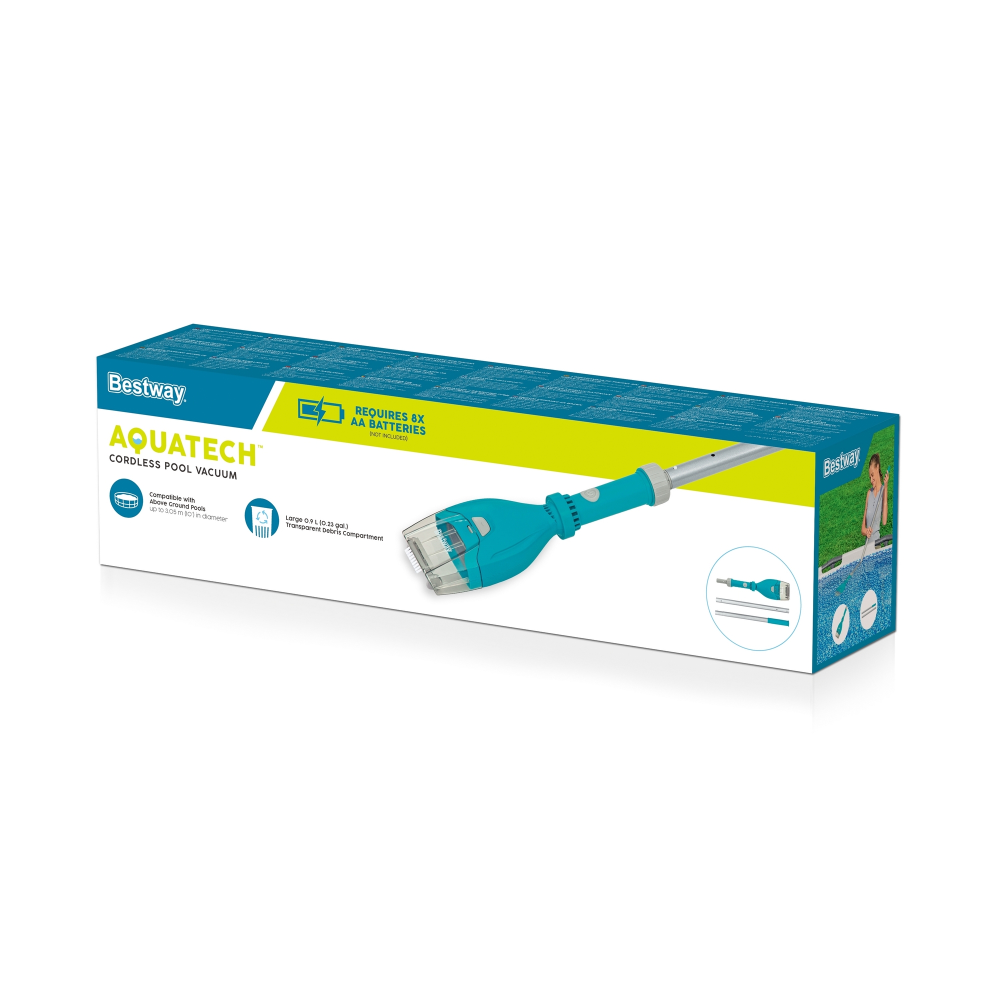 Вакуумный пылесос для чистки бассейна, на батарейках Bestway AquaTech 58770