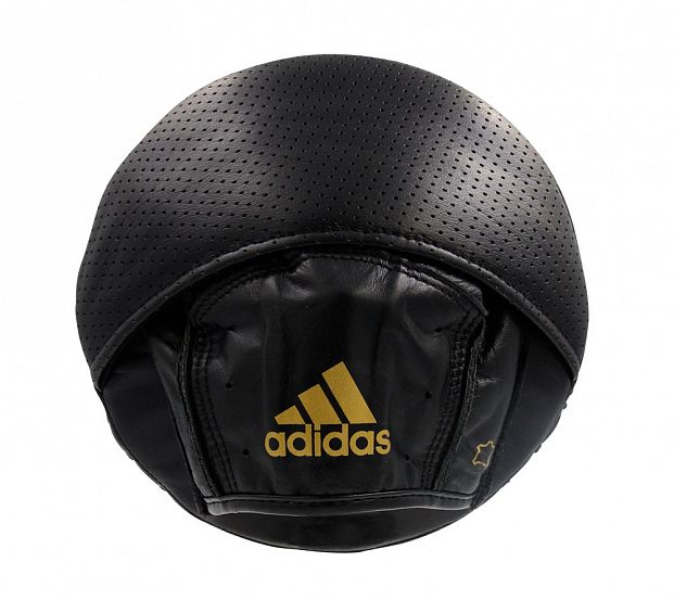 Лапы Speed Disk Punching Mitt Leather черно-золотые Adidas adiSDP01
