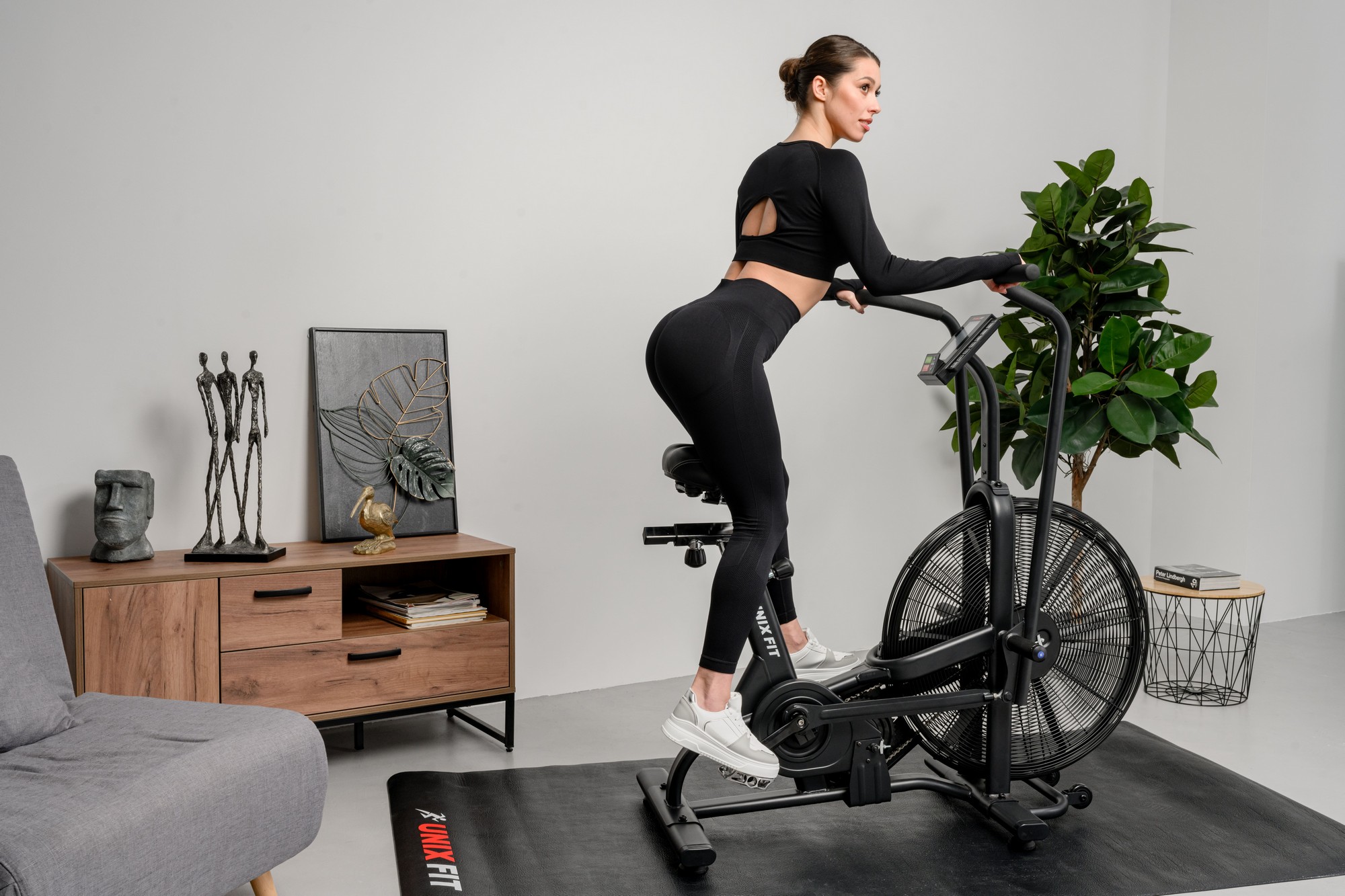 Велотренажер UnixFit Techno AirBike AB1100PRO