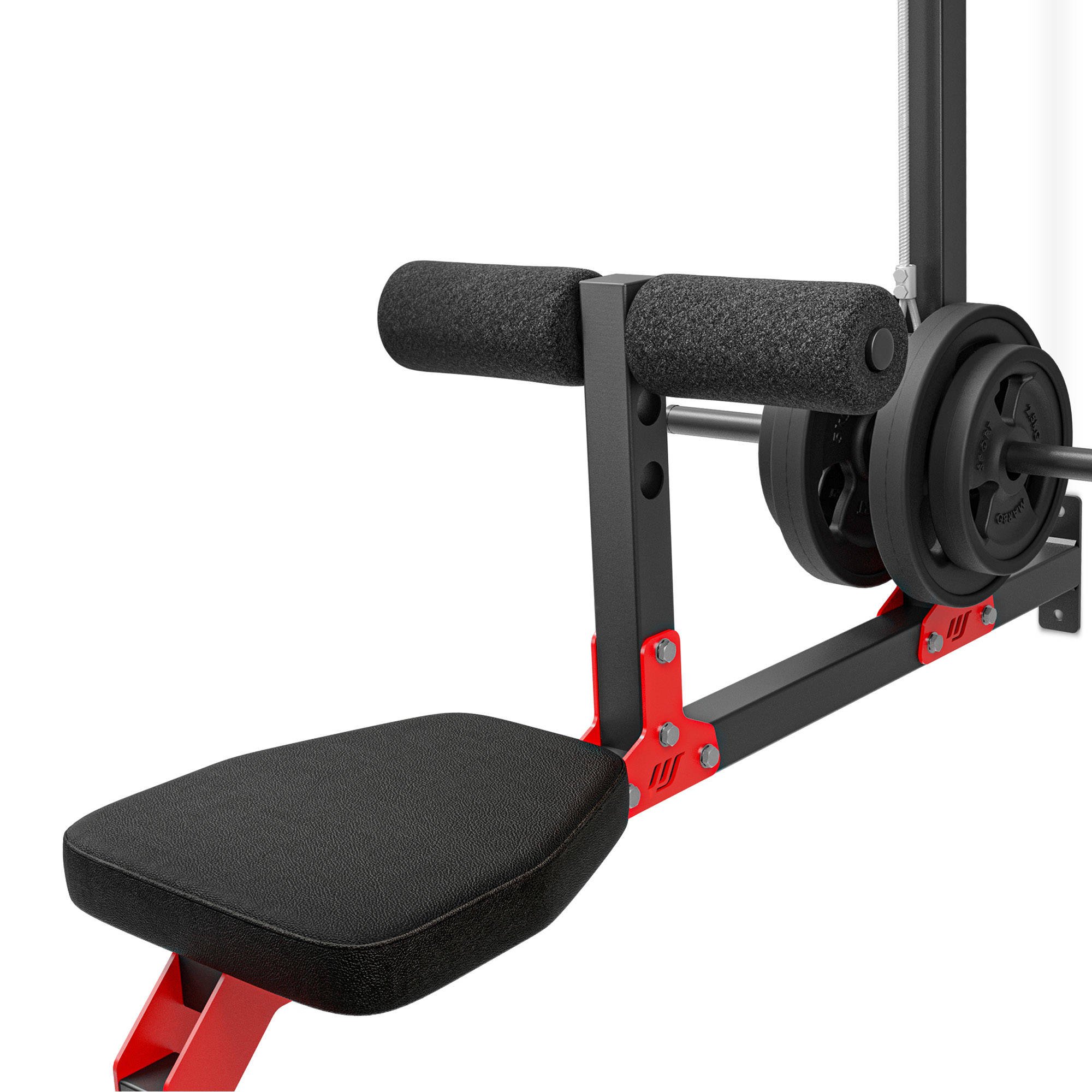 Стойка блочная пристенная Marbo MH-W102 2.0 на свободном весе с сидением | Premium Fitness