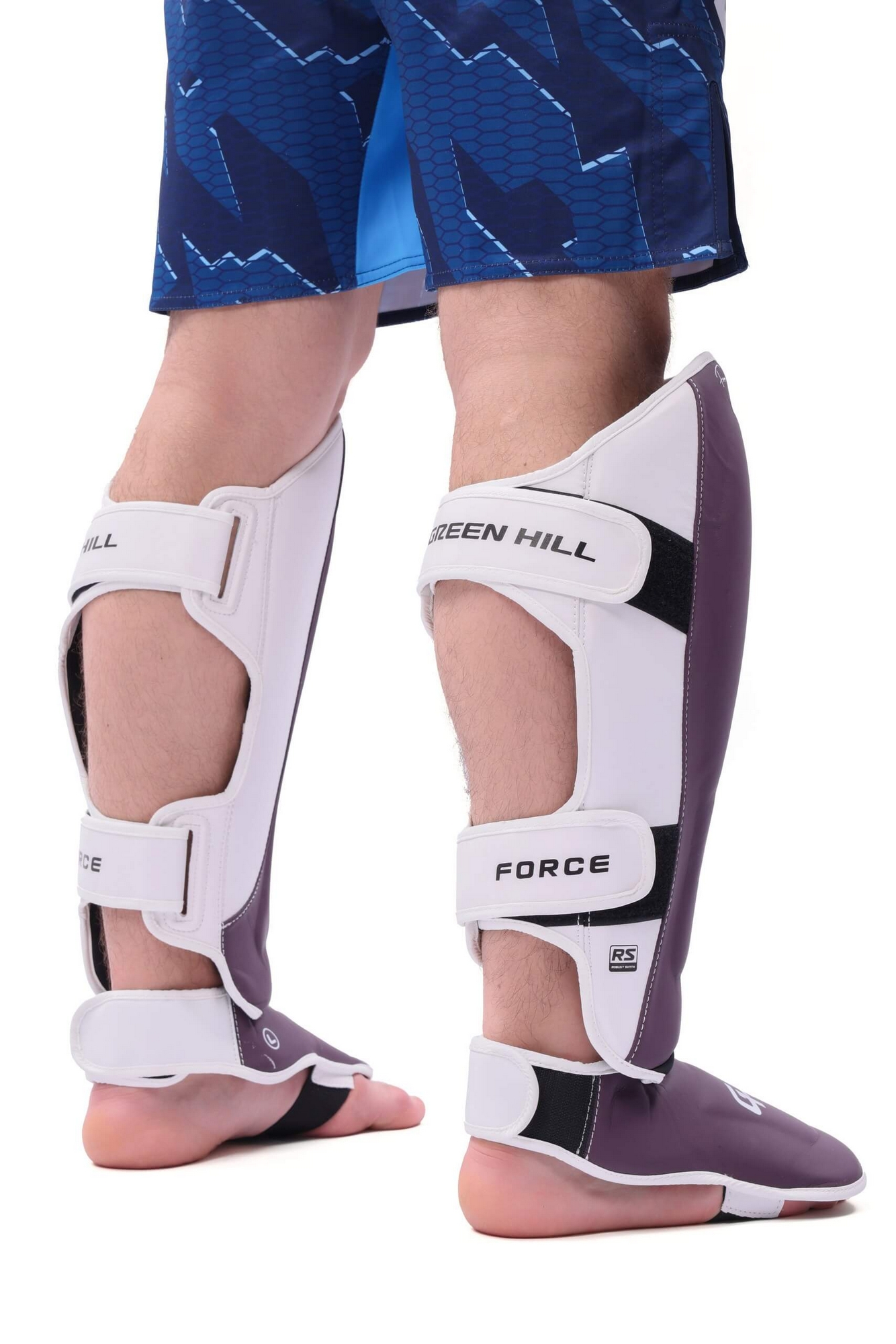 Защита голень-стопа Green Hill Force 3D inject foam KK CNSGK-550 Фиолетово-белый
