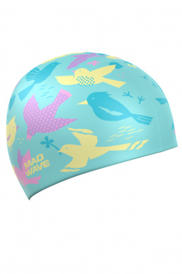 Юниорская силиконовая шапочка Mad Wave Birds M0574 31 0 00W