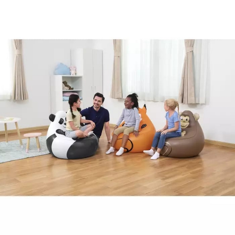 Надувное кресло 72х72см Cozy Critters 3 вида Bestway 75116