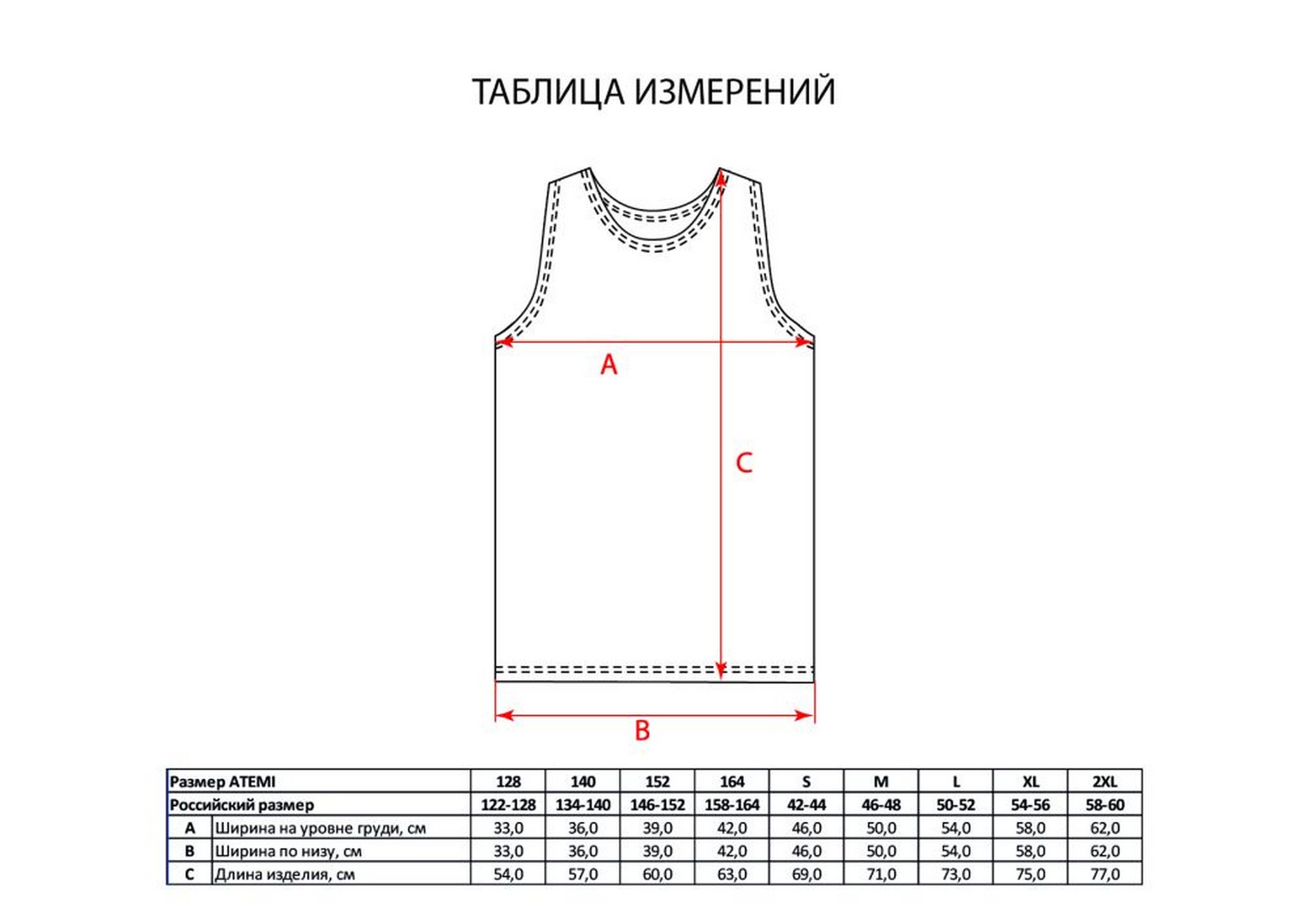 Манишка тренировочная Atemi ATRB-001SS23-YLW желтый