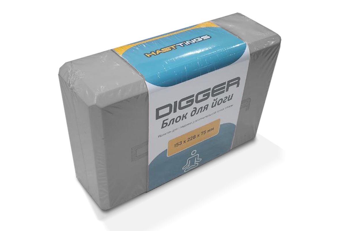 Блок для йоги Hasttings Digger HD22E1-G серый