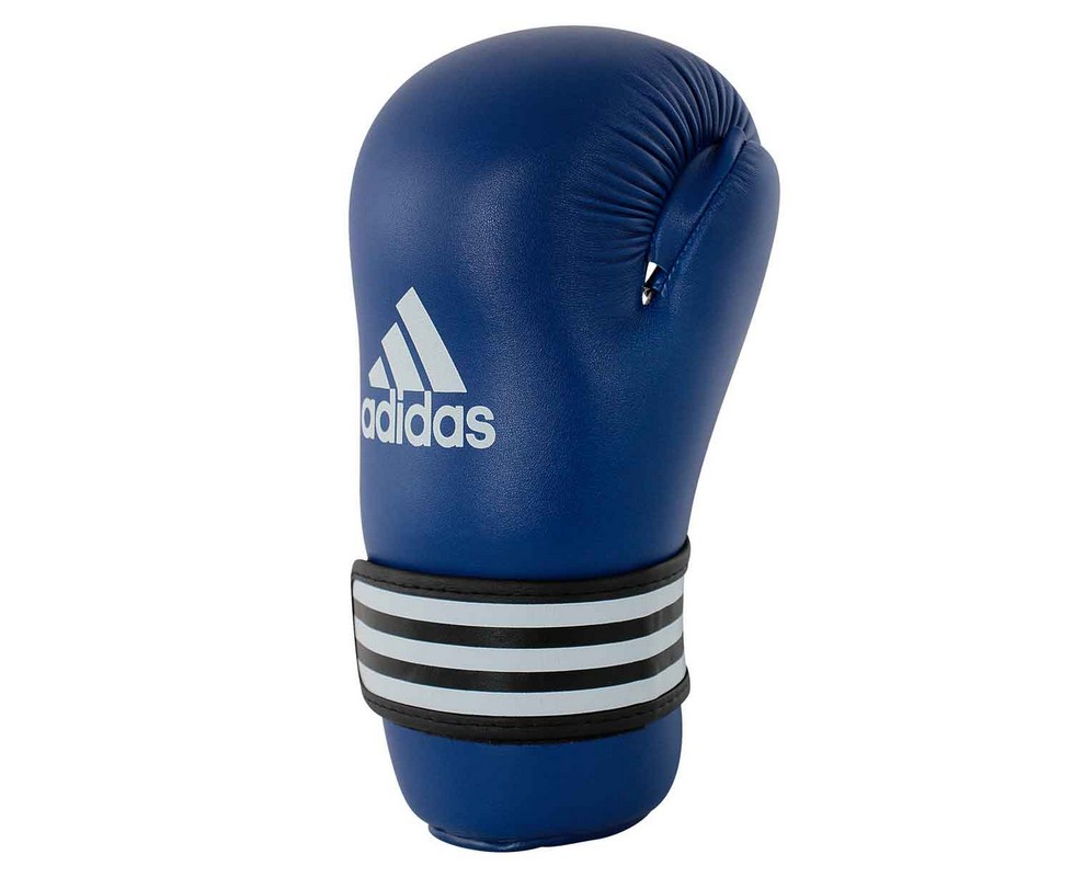 Перчатки полуконтакт Adidas WAKO Kickboxing Semi Contact Gloves синие adiWAKOG3