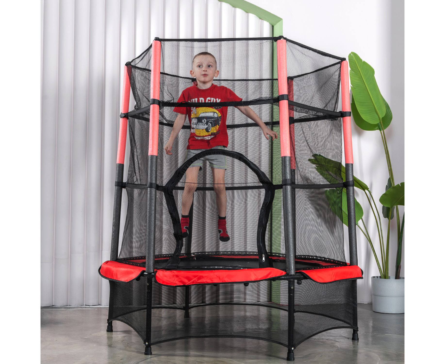 Батут DFC Jump kids 55" (137см) 55INCH-JD-RG красно-серый