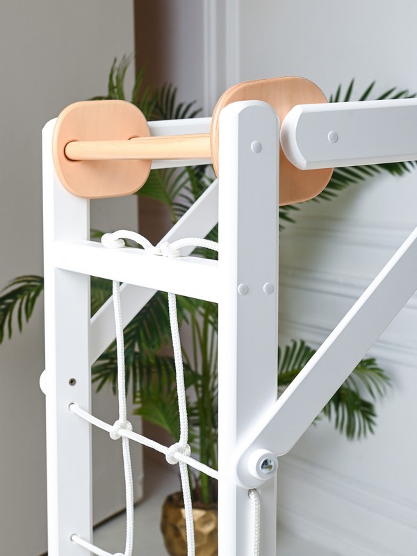 Детский спортивный комплекс Perfetto Sport "Scala in legno 2" bianco-naturale PS-118