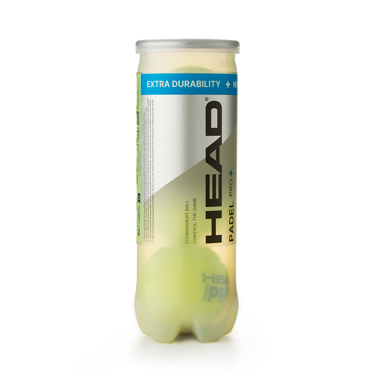 Мяч для падела, уп.3 шт, войлок, нат.резина Head Padel Pro+ 540203 желтый