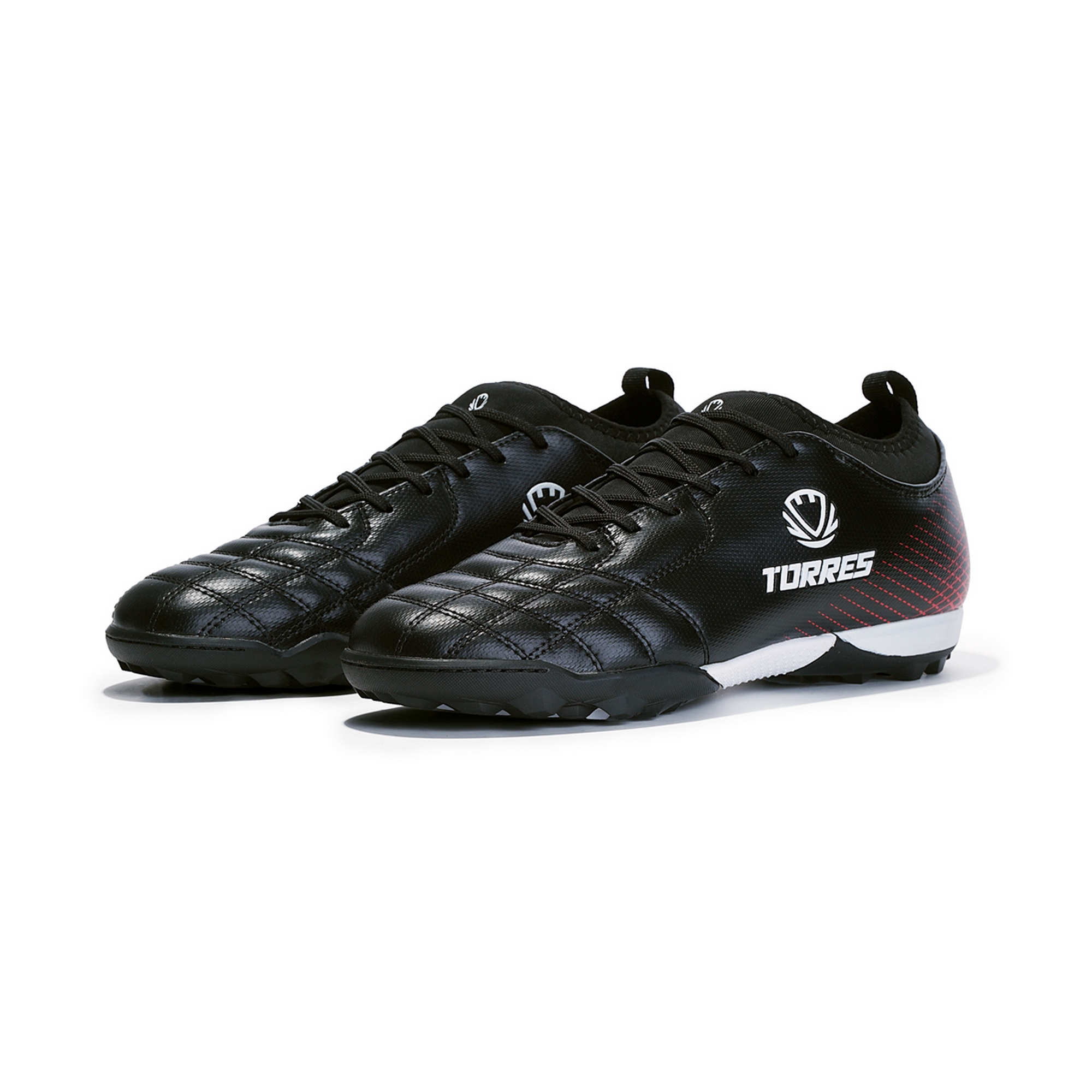 Бутсы футбольные (многошиповки) подростковые Torres BOLA-J TS2342310-124 с носком, чёрный