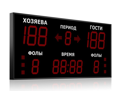 Табло для баскетбола Импульс 724-D24x6-D18x7-S6-A2