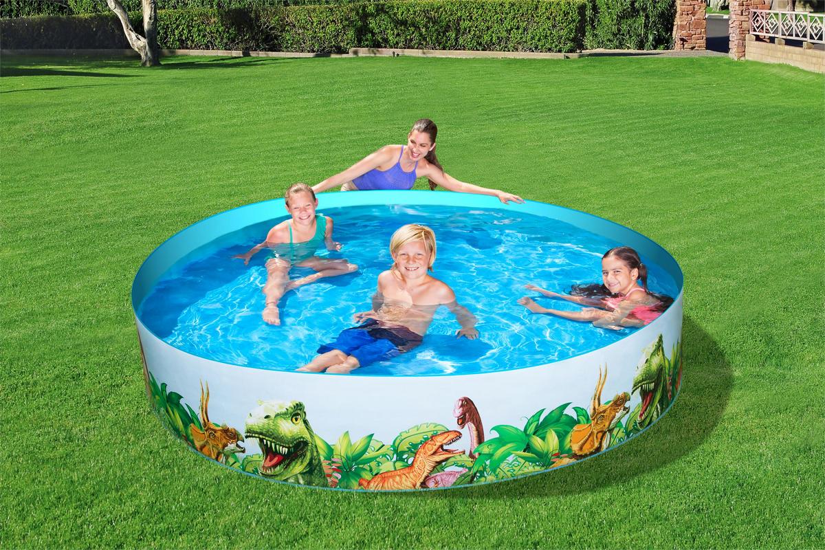 Детский надувной бассейн Bestway 55001 Fill 'N Fun Dinosaur (244х46)