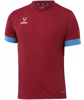Футболка игровая Jogel DIVISION PerFormDRY Union Jersey, гранатовый/голубой/белый