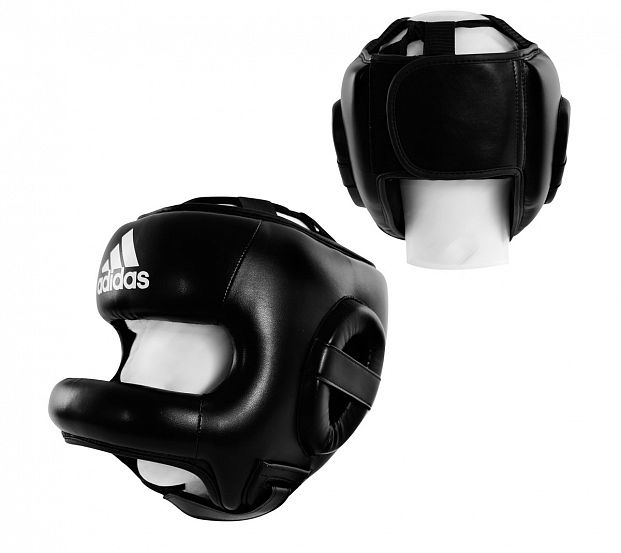 Шлем боксерский с бампером Adidas Pro Full Protection Boxing Headgear adiBHGF01 черный