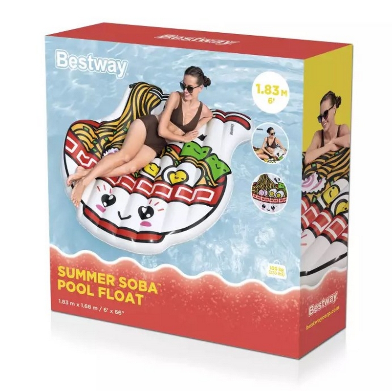 Надувной матрас для плавания 183x168см, до 100 кг Bestway Summer Soba 43841