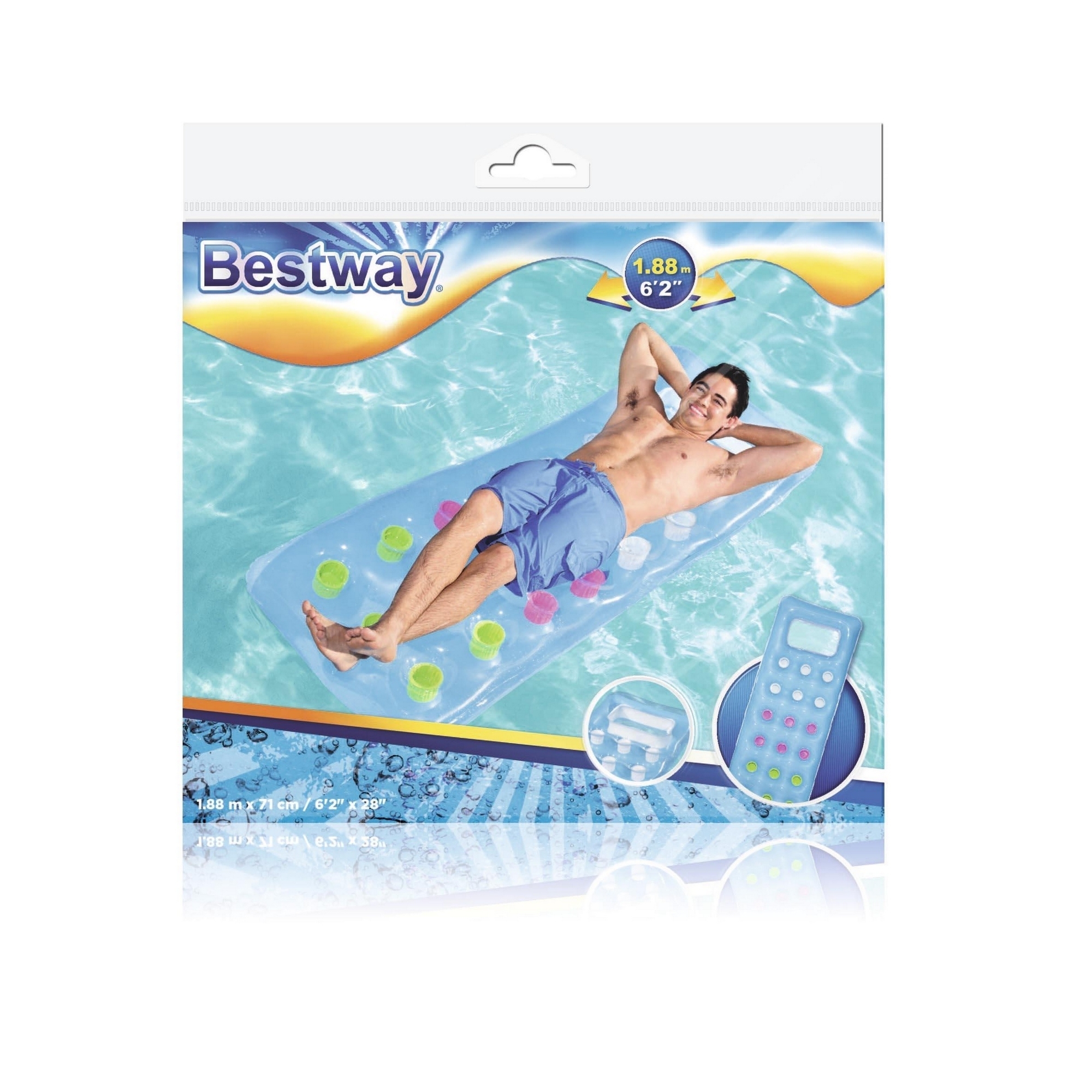 Матрас надувной с окном 188x71см Bestway 43040