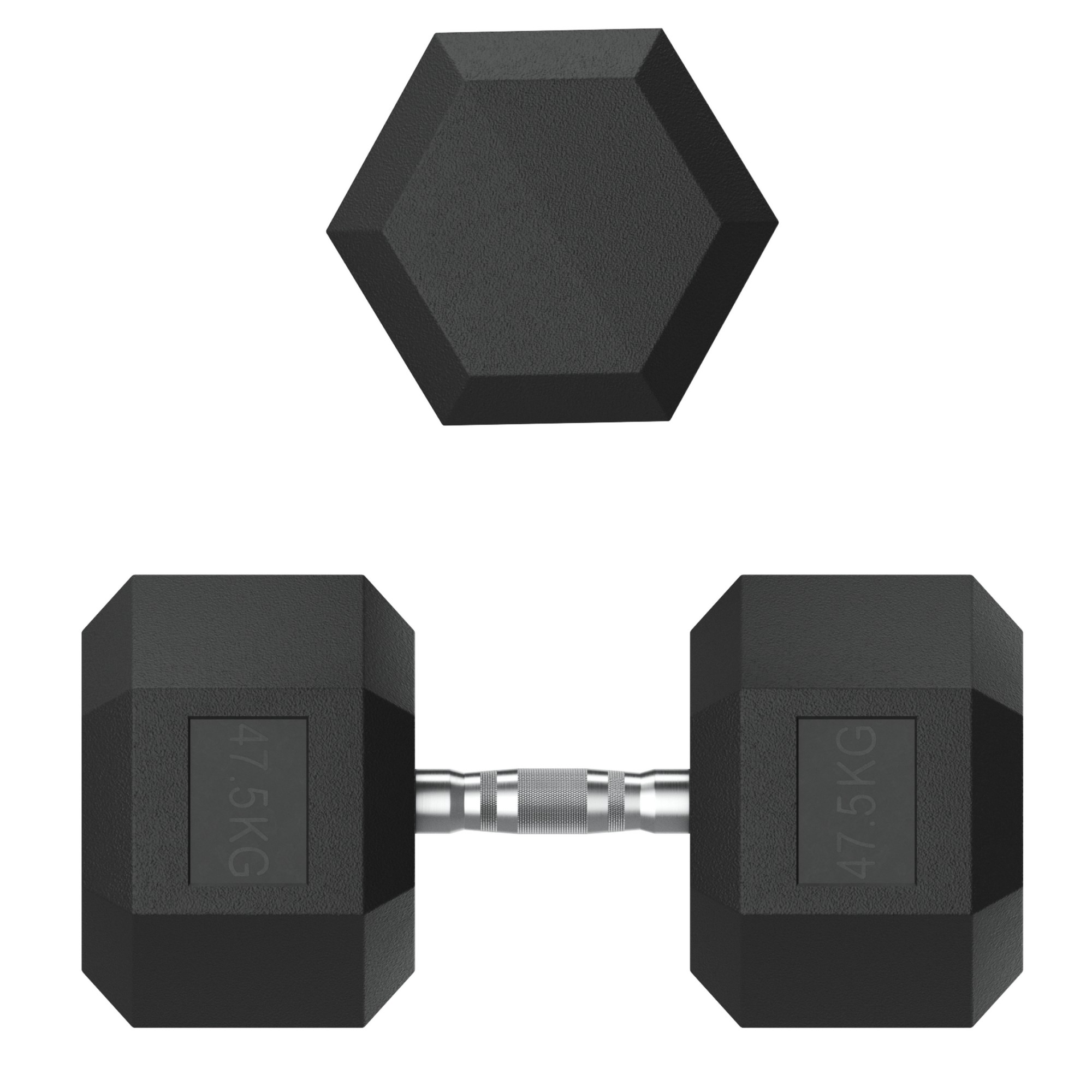 Гантель гексагональная обрезиненная 47,5 кг UnixFit DBHEX47_5