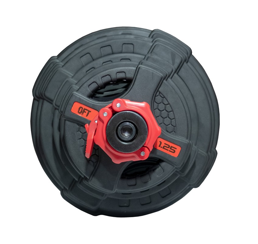 Штанга олимпийская 180 кг Original Fit.Tools диски с двумя хватами, черный гриф