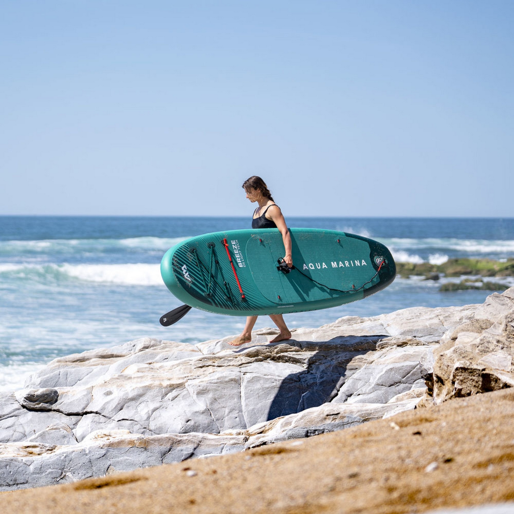 SUP-доска 300х76х12см, насос, весло, лиш, киль, ремнабор, сумка, до 100кг Aqua Marina Breeze BT-23BRP