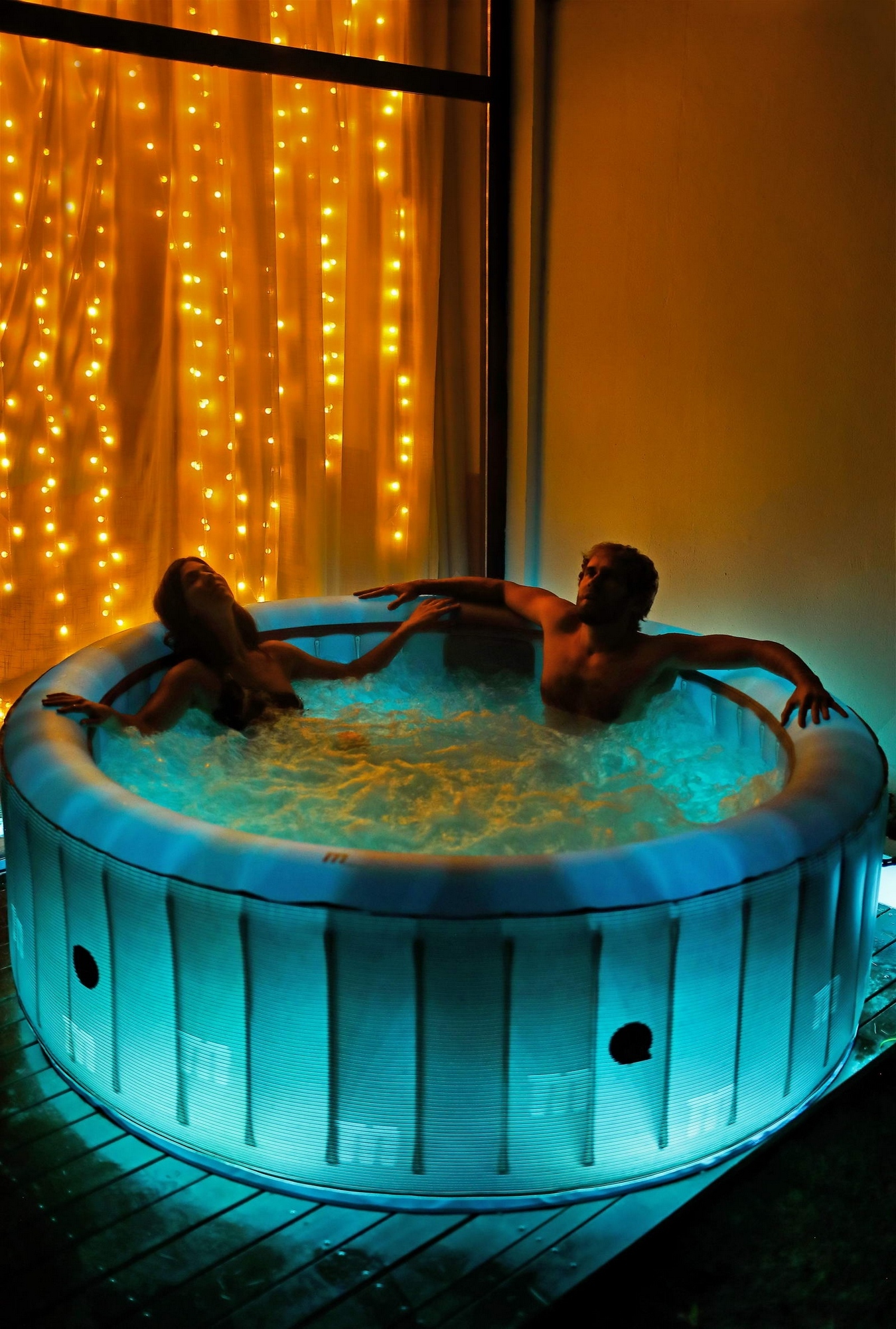 СПА-бассейн 204х70см, 930л, круглый, аэромассаж, led-подстветка MSpa Starry C-ST062