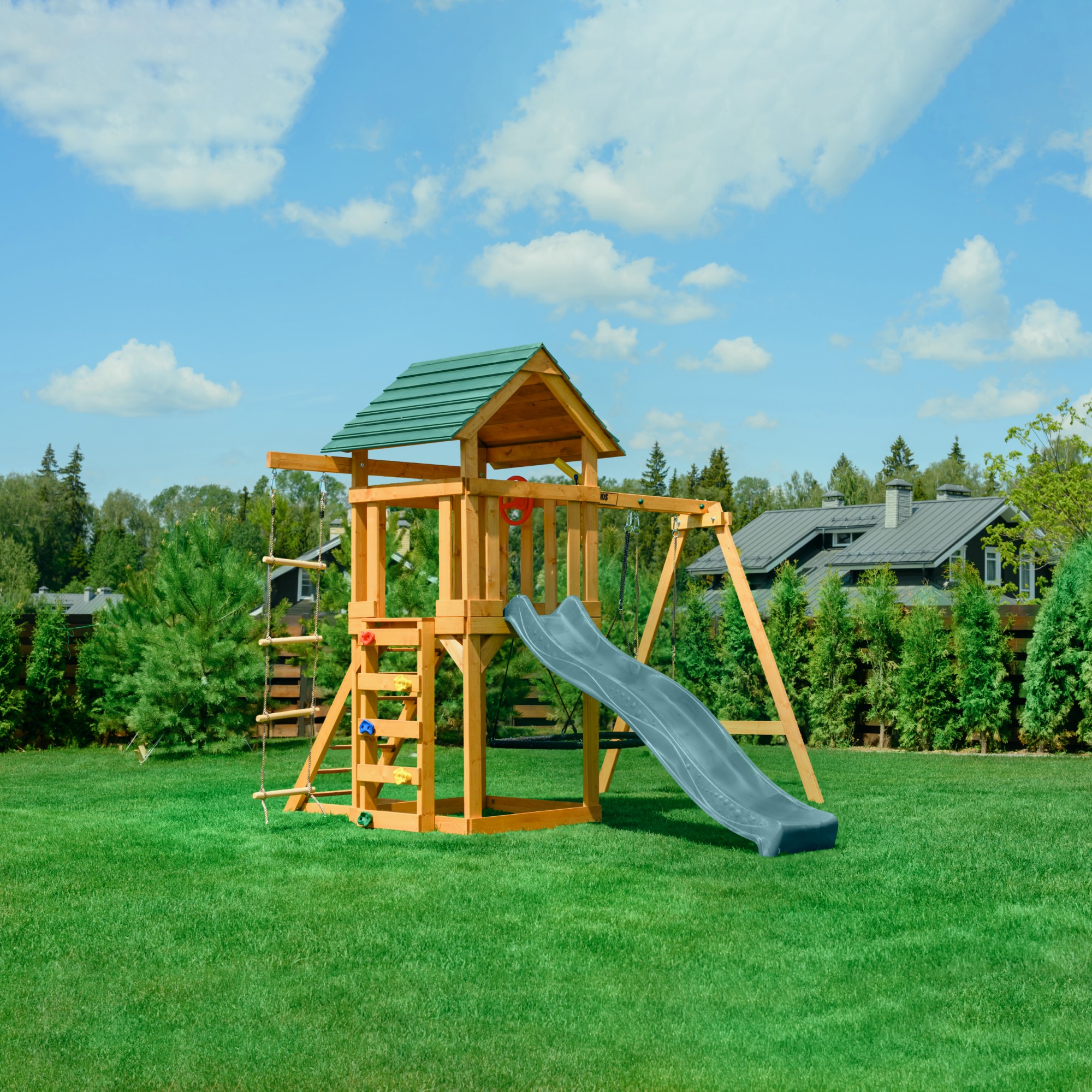 Детский игровой комплекс Unix Kids (6 in 1) PLU6IN1DG Dark Green