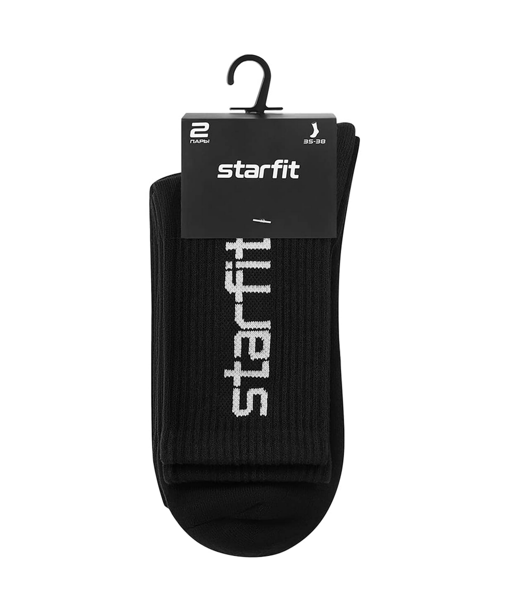 Носки спортивные, 2 пары Star Fit Crew, черный