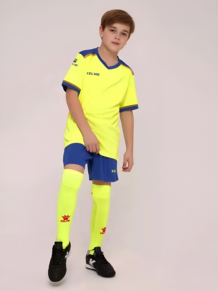 Детская футбольная форма Kelme S/S Football Set Kid 3873001-918 Citric\Blue
