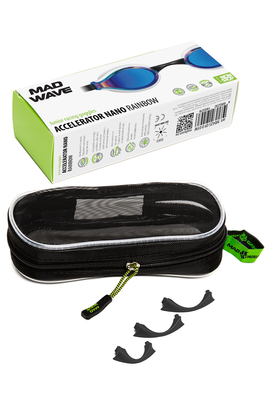 Очки для плавания юниорские Mad Wave Accelerator Nano rainbow M0425 09 0 01W