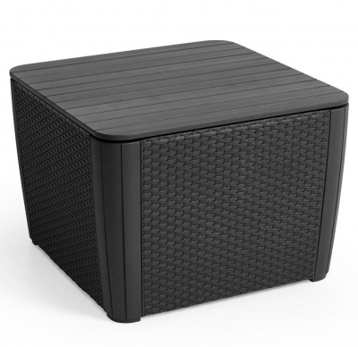 Стол-сундук, графит Luzon Plus Flat Wicker