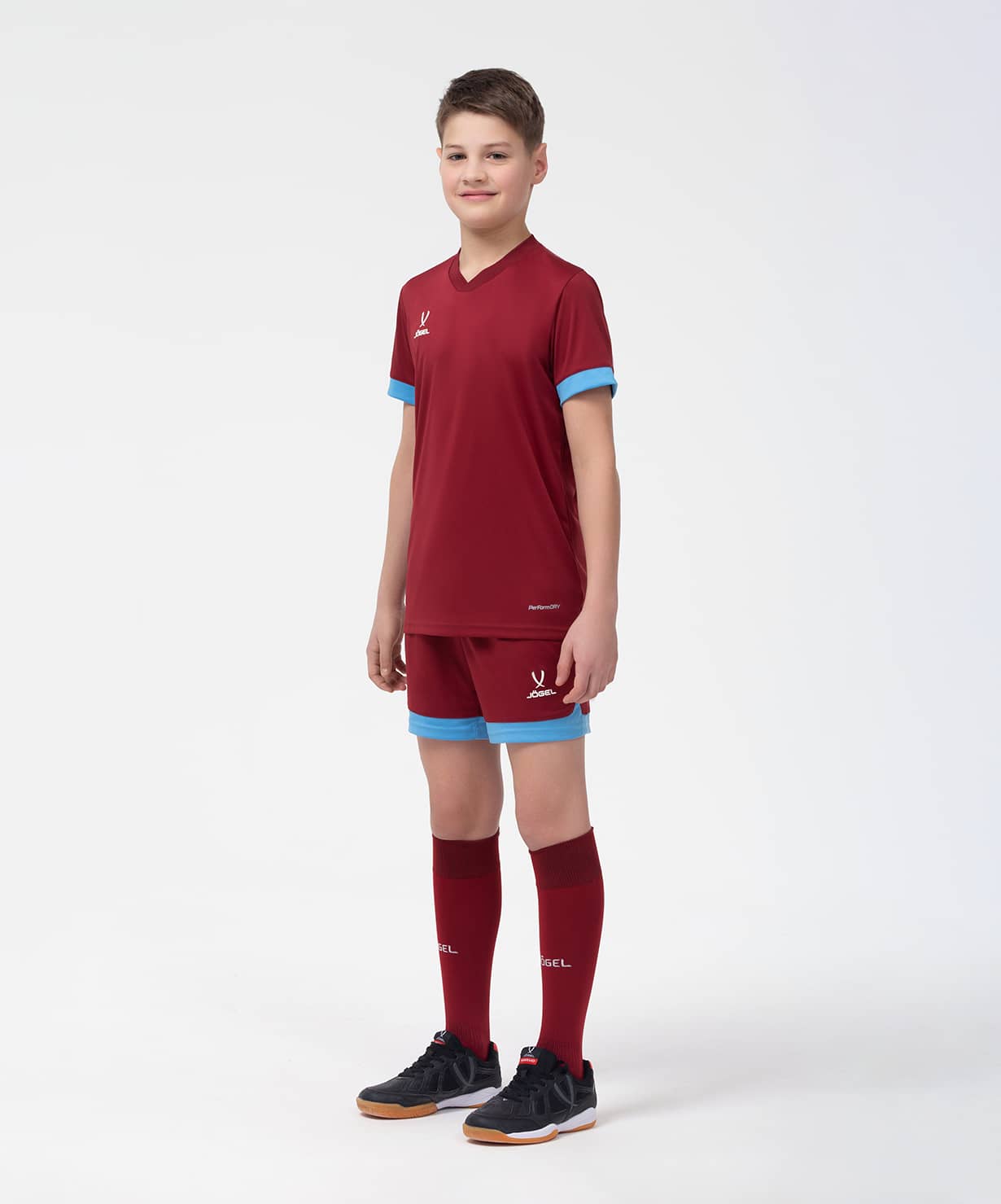 Шорты игровые Jogel DIVISION PerFormDRY Union Shorts, гранатовый-голубой-белый
